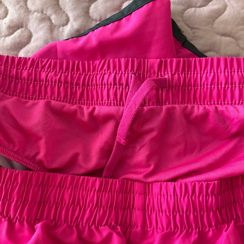 Danskin Now Pink and White Athletic Shorts - Picture 6 of 8